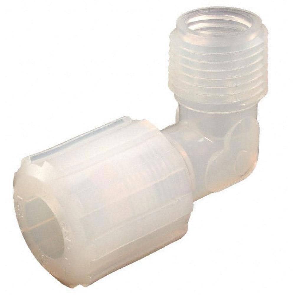 Compression Tube Male Adapter Elbow: 3/8